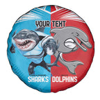 Custom Dolphins and Shark Spare Tire Cover Together Sporty Style
