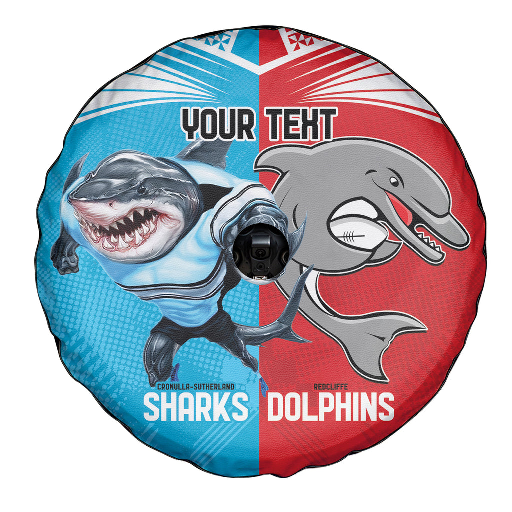 Custom Dolphins and Shark Spare Tire Cover Together Sporty Style