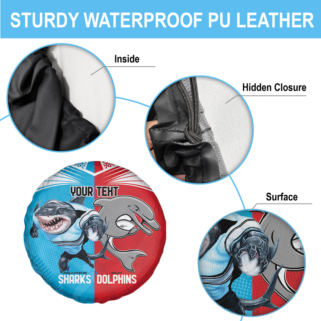 Custom Dolphins and Shark Spare Tire Cover Together Sporty Style