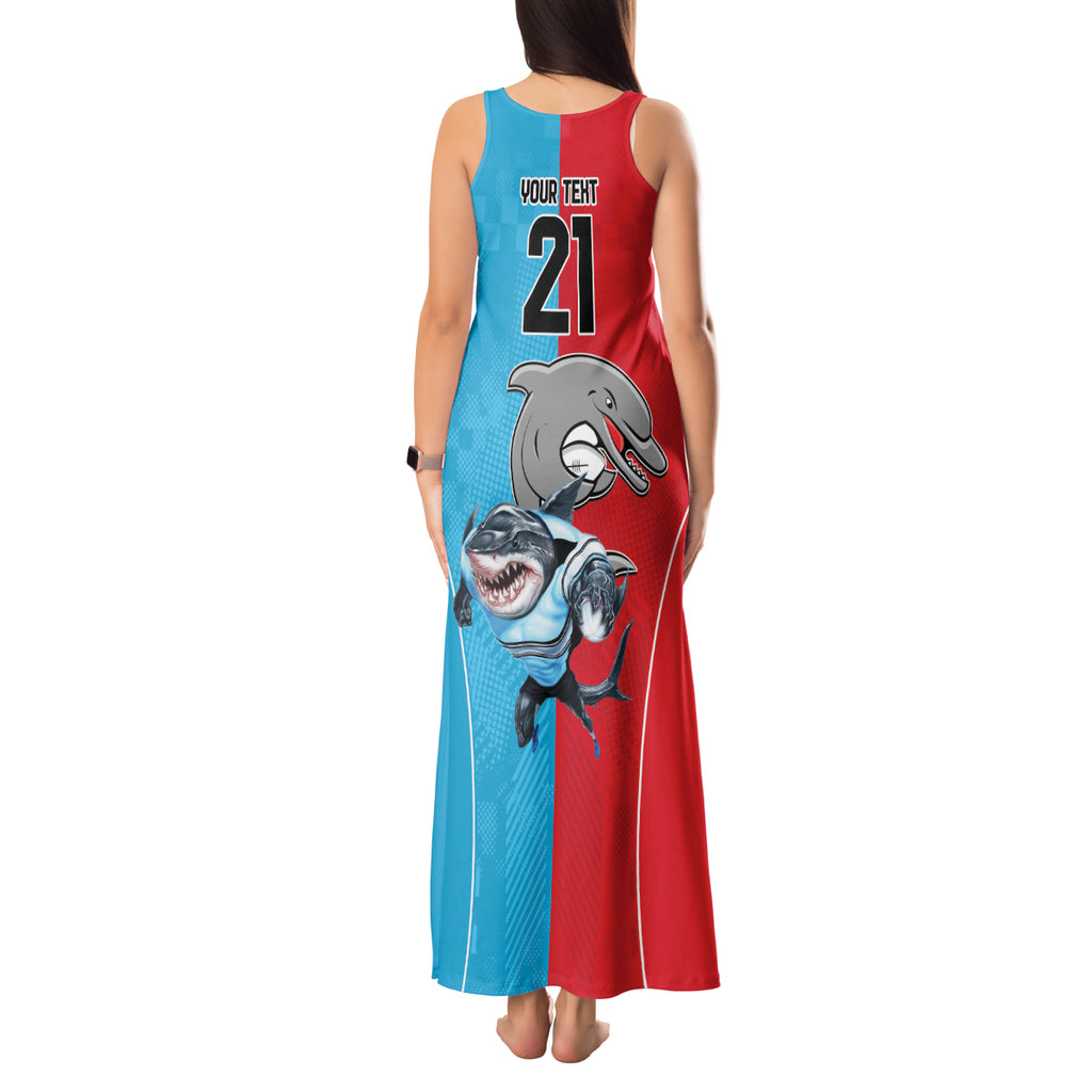 Custom Dolphins and Shark Tank Maxi Dress Together Sporty Style