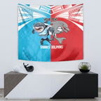 Custom Dolphins and Shark Tapestry Together Sporty Style