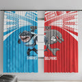 Custom Dolphins and Shark Window Curtain Together Sporty Style