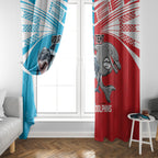 Custom Dolphins and Shark Window Curtain Together Sporty Style