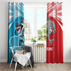 Custom Dolphins and Shark Window Curtain Together Sporty Style