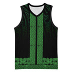 New Zealand Maori Kowhaiwhai Basketball Jersey Kakariki Maui and Mangopare - Aussie Hoodie