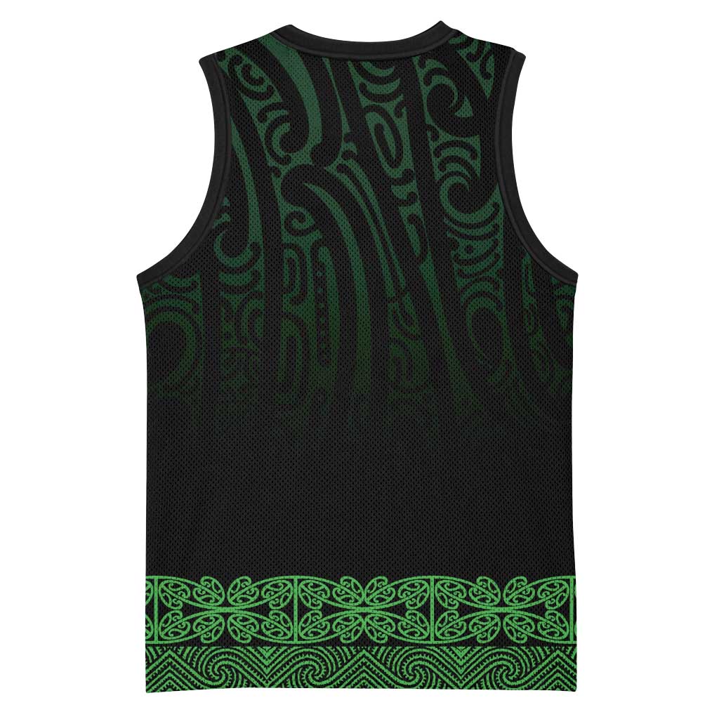 New Zealand Maori Kowhaiwhai Basketball Jersey Kakariki Maui and Mangopare - Aussie Hoodie
