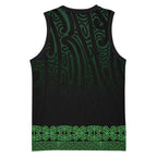 New Zealand Maori Kowhaiwhai Basketball Jersey Kakariki Maui and Mangopare - Aussie Hoodie