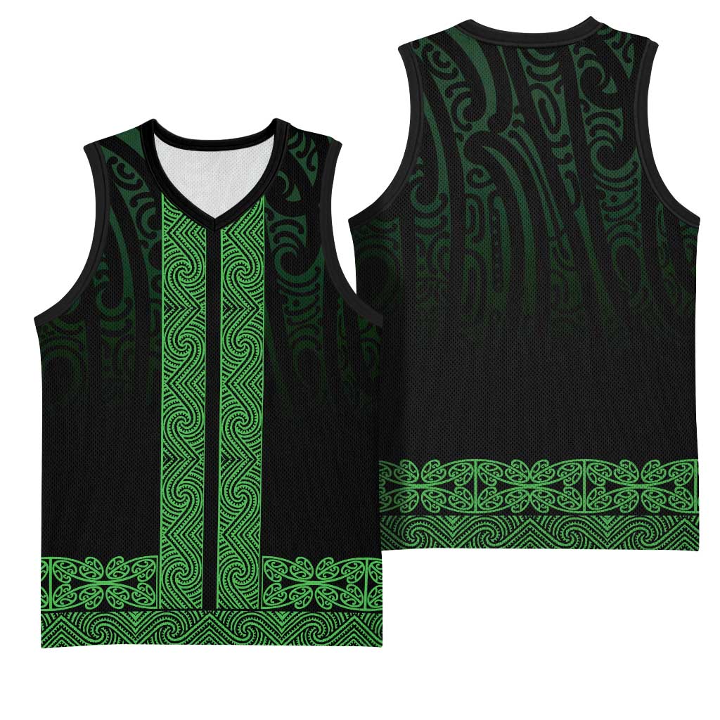 New Zealand Maori Kowhaiwhai Basketball Jersey Kakariki Maui and Mangopare - Aussie Hoodie