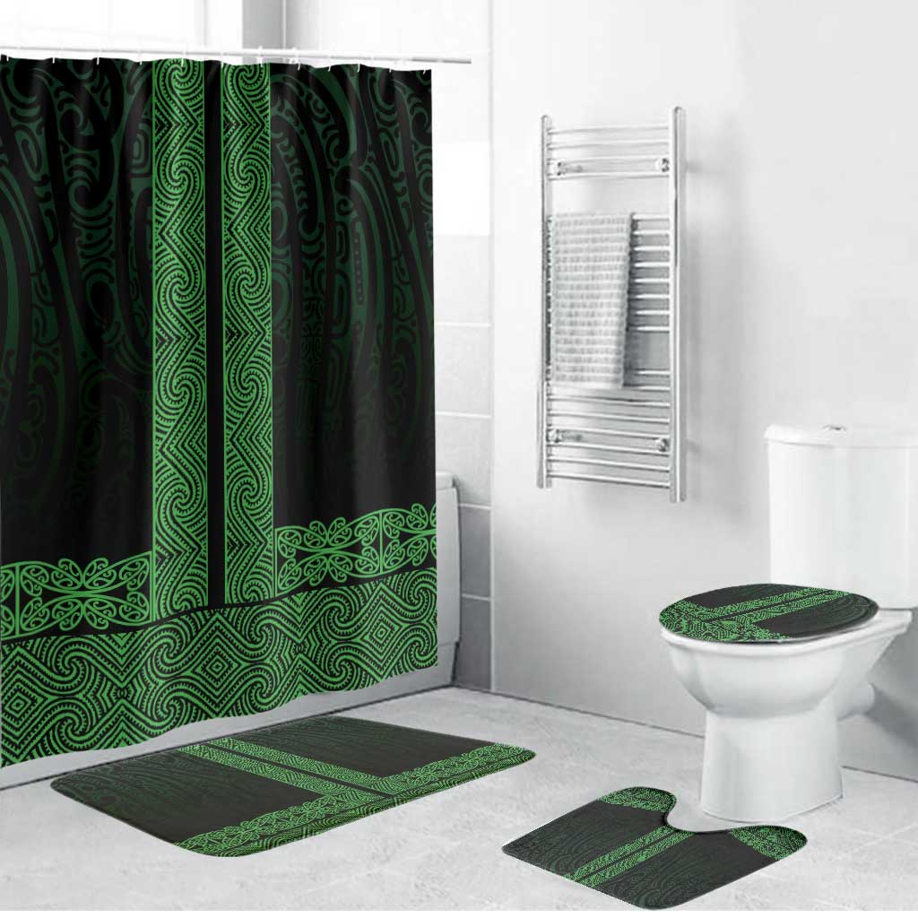 New Zealand Maori Kowhaiwhai Bathroom Set Kakariki Maui and Mangopare - Aussie Hoodie