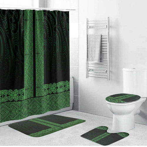 New Zealand Maori Kowhaiwhai Bathroom Set Kakariki Maui and Mangopare - Aussie Hoodie