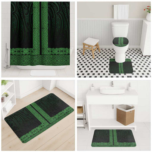 New Zealand Maori Kowhaiwhai Bathroom Set Kakariki Maui and Mangopare - Aussie Hoodie