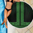 New Zealand Maori Kowhaiwhai Beach Blanket Kakariki Maui and Mangopare