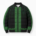 New Zealand Maori Kowhaiwhai Bomber Puffer Jacket Kakariki Maui and Mangopare - Aussie Hoodie