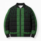 New Zealand Maori Kowhaiwhai Bomber Puffer Jacket Kakariki Maui and Mangopare - Aussie Hoodie