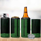 New Zealand Maori Kowhaiwhai 4 in 1 Can Cooler Tumbler Kakariki Maui and Mangopare