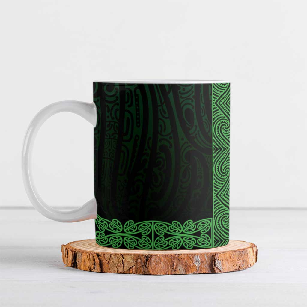 New Zealand Maori Kowhaiwhai Ceramic Mug Kakariki Maui and Mangopare - Aussie Hoodie