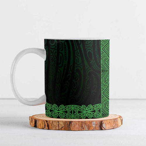 New Zealand Maori Kowhaiwhai Ceramic Mug Kakariki Maui and Mangopare - Aussie Hoodie