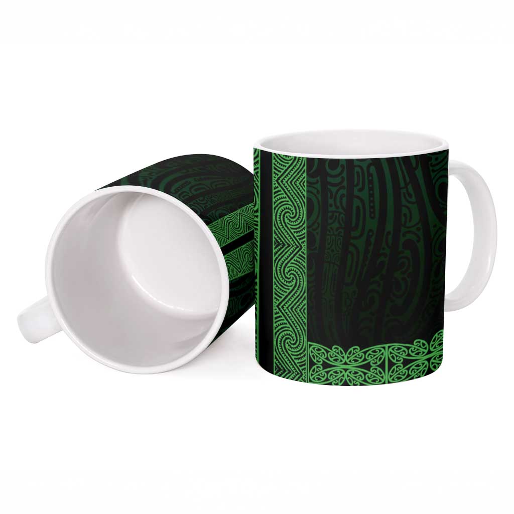 New Zealand Maori Kowhaiwhai Ceramic Mug Kakariki Maui and Mangopare - Aussie Hoodie