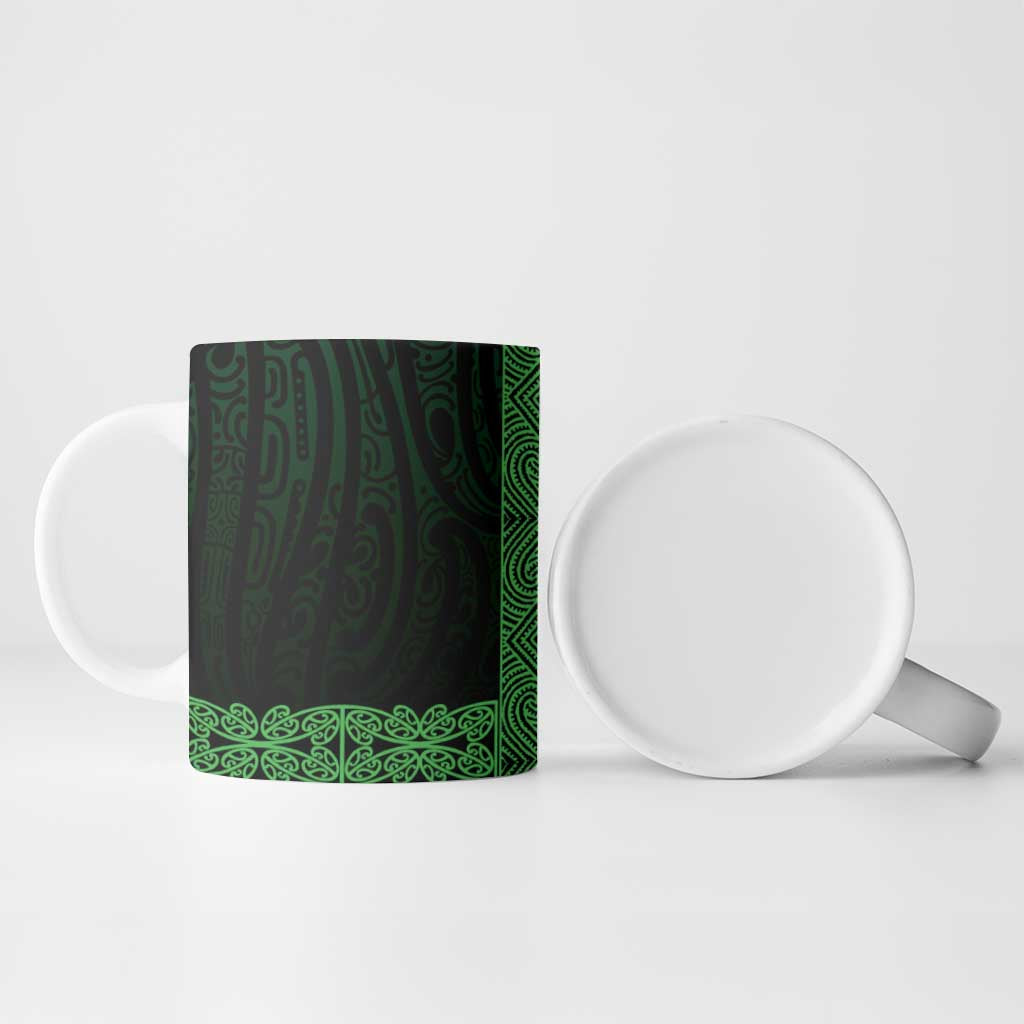 New Zealand Maori Kowhaiwhai Ceramic Mug Kakariki Maui and Mangopare - Aussie Hoodie