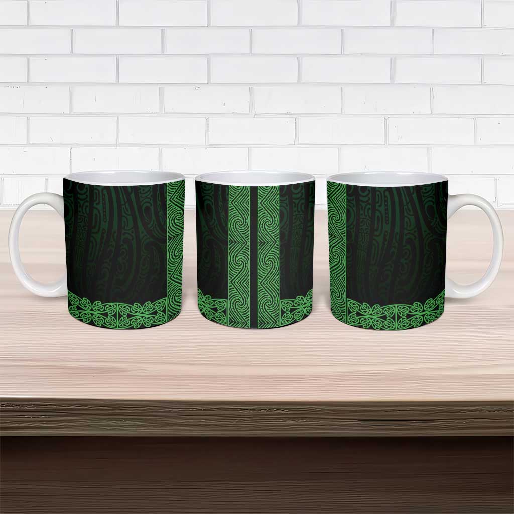 New Zealand Maori Kowhaiwhai Ceramic Mug Kakariki Maui and Mangopare - Aussie Hoodie