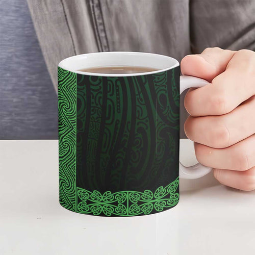 New Zealand Maori Kowhaiwhai Ceramic Mug Kakariki Maui and Mangopare - Aussie Hoodie