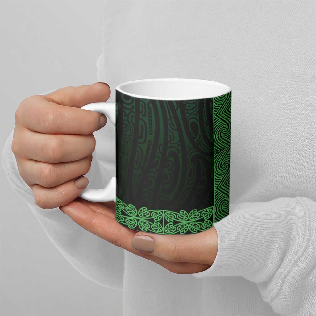 New Zealand Maori Kowhaiwhai Ceramic Mug Kakariki Maui and Mangopare - Aussie Hoodie