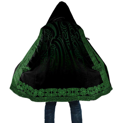 New Zealand Maori Kowhaiwhai Cloak Kakariki Maui and Mangopare - Aussie Hoodie