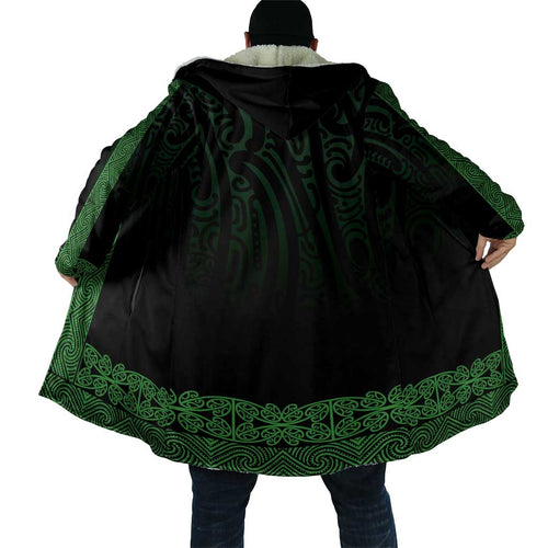 New Zealand Maori Kowhaiwhai Cloak Kakariki Maui and Mangopare - Aussie Hoodie