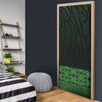 New Zealand Maori Kowhaiwhai Door Cover Kakariki Maui and Mangopare - Aussie Hoodie