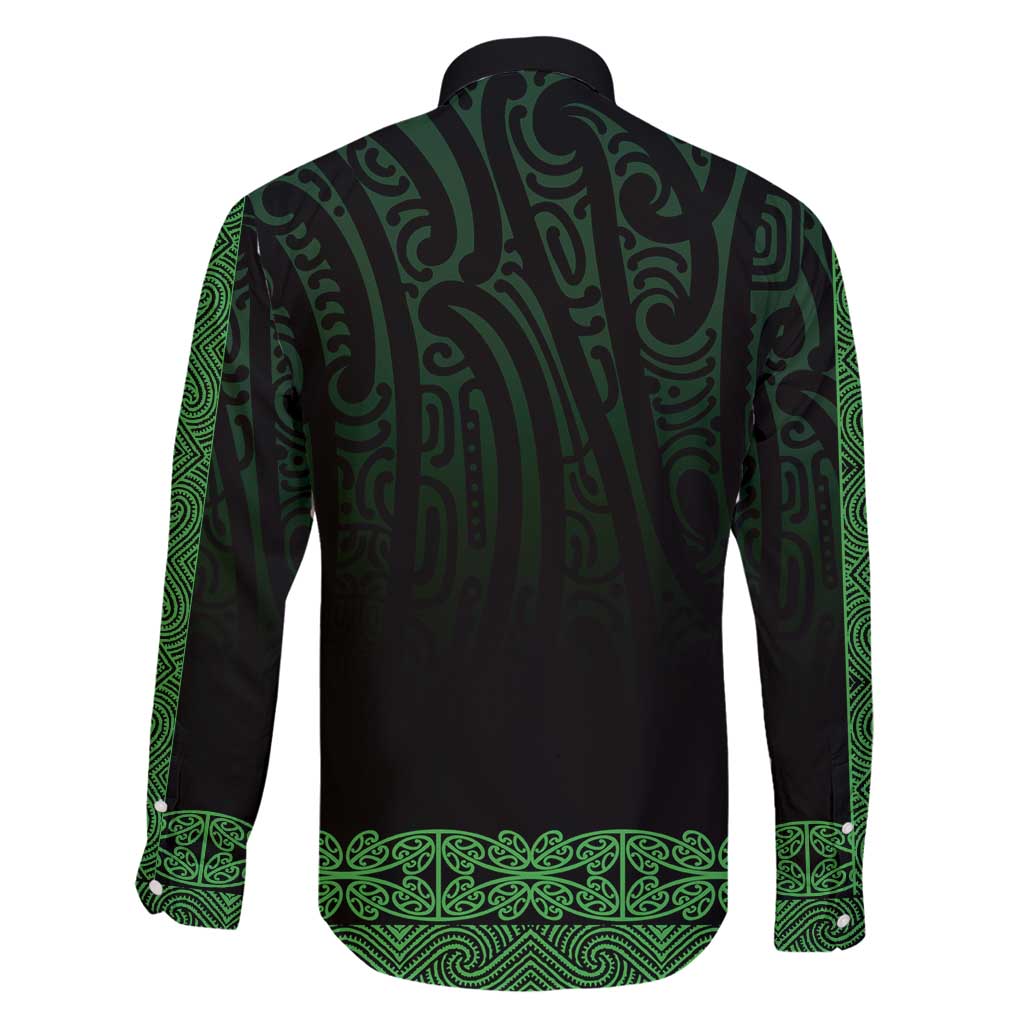New Zealand Maori Kowhaiwhai Family Matching Long Sleeve Bodycon Dress and Hawaiian Shirt Kakariki Maui and Mangopare