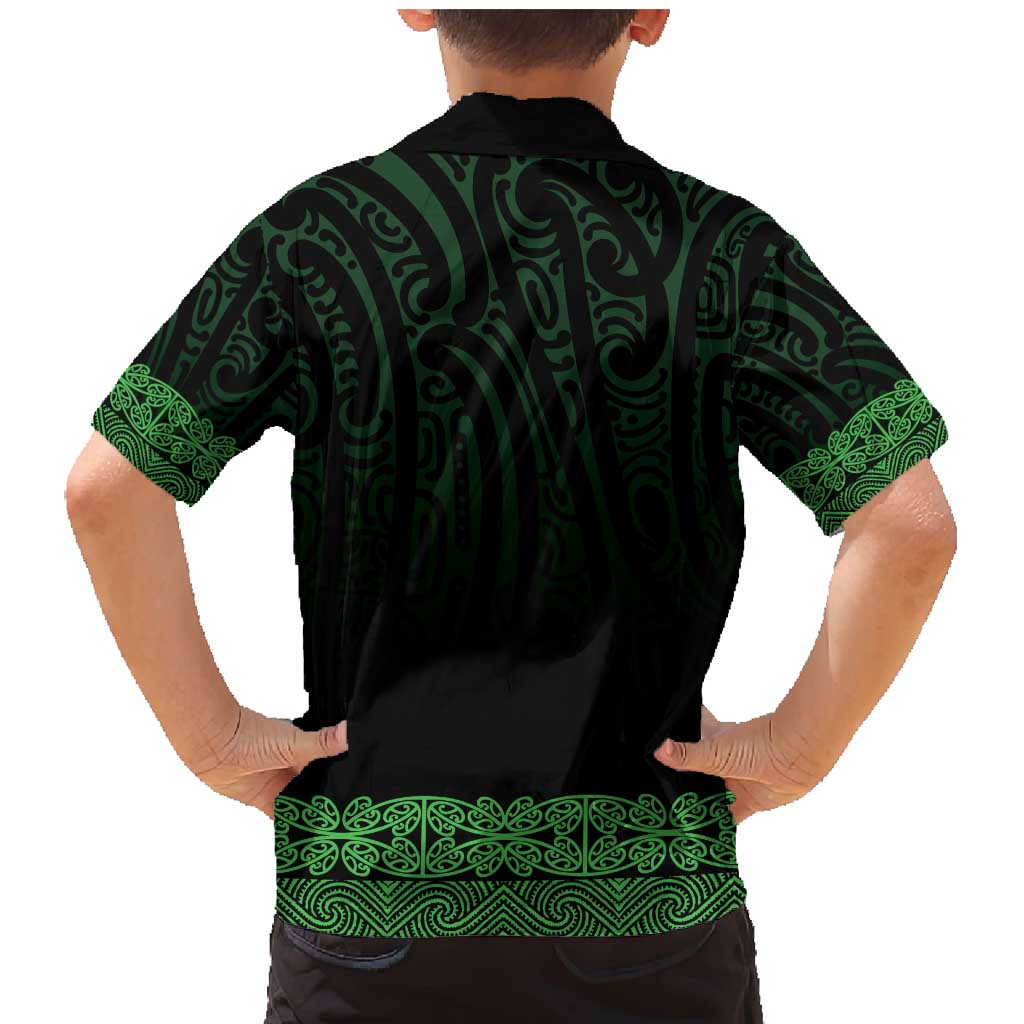 New Zealand Maori Kowhaiwhai Family Matching Mermaid Dress and Hawaiian Shirt Kakariki Maui and Mangopare
