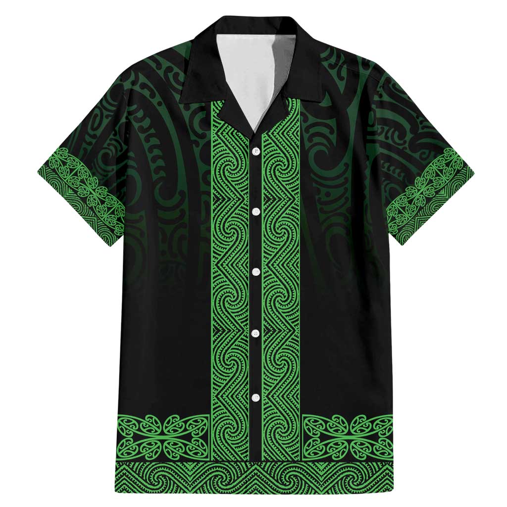 New Zealand Maori Kowhaiwhai Family Matching Mermaid Dress and Hawaiian Shirt Kakariki Maui and Mangopare