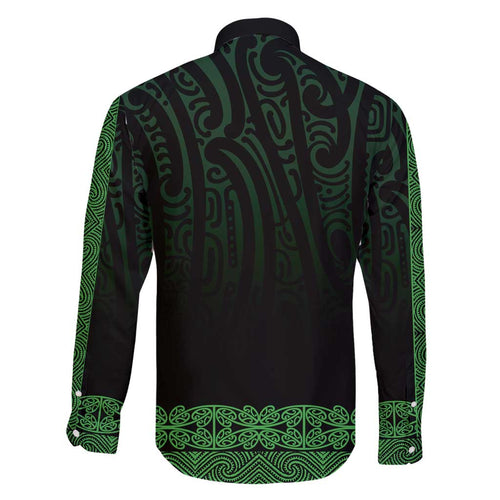New Zealand Maori Kowhaiwhai Family Matching Off Shoulder Maxi Dress and Hawaiian Shirt Kakariki Maui and Mangopare
