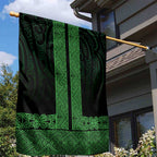 New Zealand Maori Kowhaiwhai Garden Flag Kakariki Maui and Mangopare