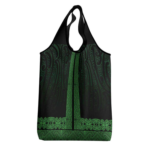 New Zealand Maori Kowhaiwhai Grocery Bag Kakariki Maui and Mangopare