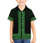 New Zealand Maori Kowhaiwhai Hawaiian Shirt Kakariki Maui and Mangopare