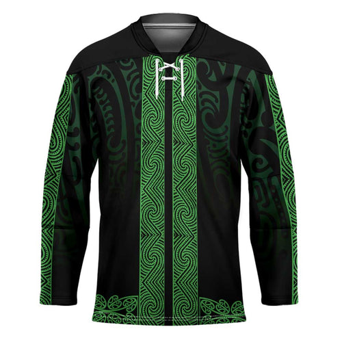 New Zealand Maori Kowhaiwhai Hockey Jersey Kakariki Maui and Mangopare - Aussie Hoodie