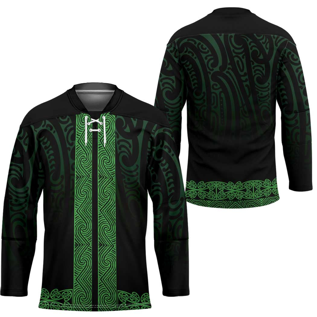 New Zealand Maori Kowhaiwhai Hockey Jersey Kakariki Maui and Mangopare - Aussie Hoodie