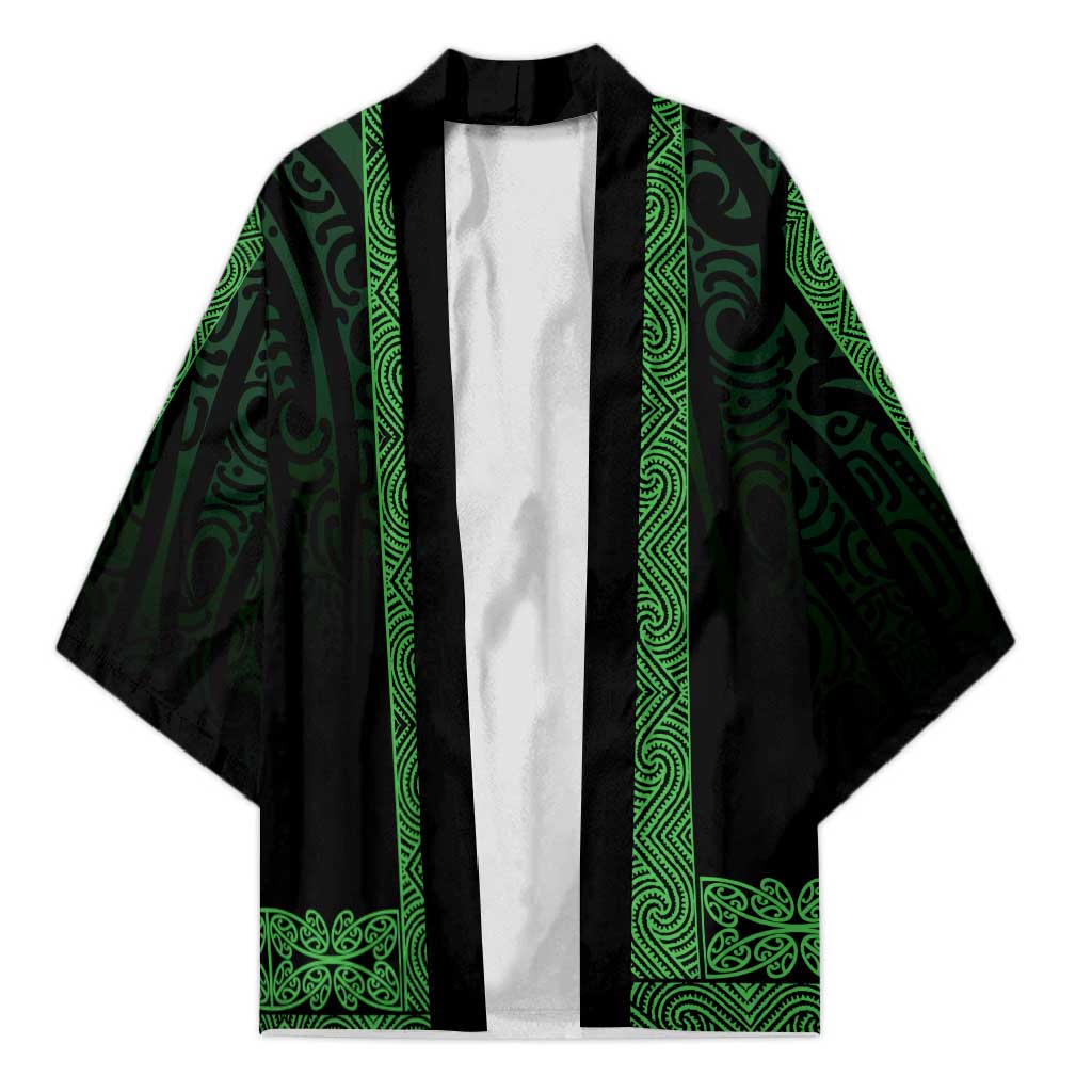 New Zealand Maori Kowhaiwhai Kimono Kakariki Maui and Mangopare - Aussie Hoodie