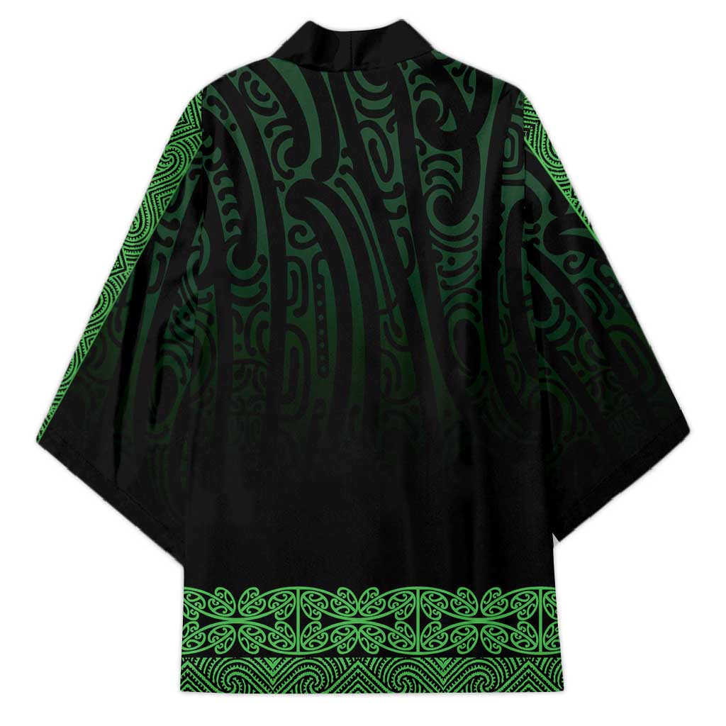 New Zealand Maori Kowhaiwhai Kimono Kakariki Maui and Mangopare - Aussie Hoodie