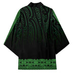New Zealand Maori Kowhaiwhai Kimono Kakariki Maui and Mangopare - Aussie Hoodie