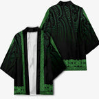 New Zealand Maori Kowhaiwhai Kimono Kakariki Maui and Mangopare - Aussie Hoodie