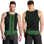 New Zealand Maori Kowhaiwhai Men Tank Top Kakariki Maui and Mangopare