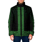 New Zealand Maori Kowhaiwhai Padded Jacket Kakariki Maui and Mangopare - Aussie Hoodie