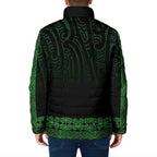 New Zealand Maori Kowhaiwhai Padded Jacket Kakariki Maui and Mangopare - Aussie Hoodie
