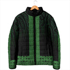 New Zealand Maori Kowhaiwhai Padded Jacket Kakariki Maui and Mangopare - Aussie Hoodie