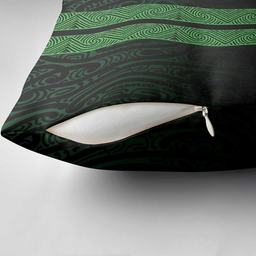 New Zealand Maori Kowhaiwhai Pillow Cover Kakariki Maui and Mangopare - Aussie Hoodie