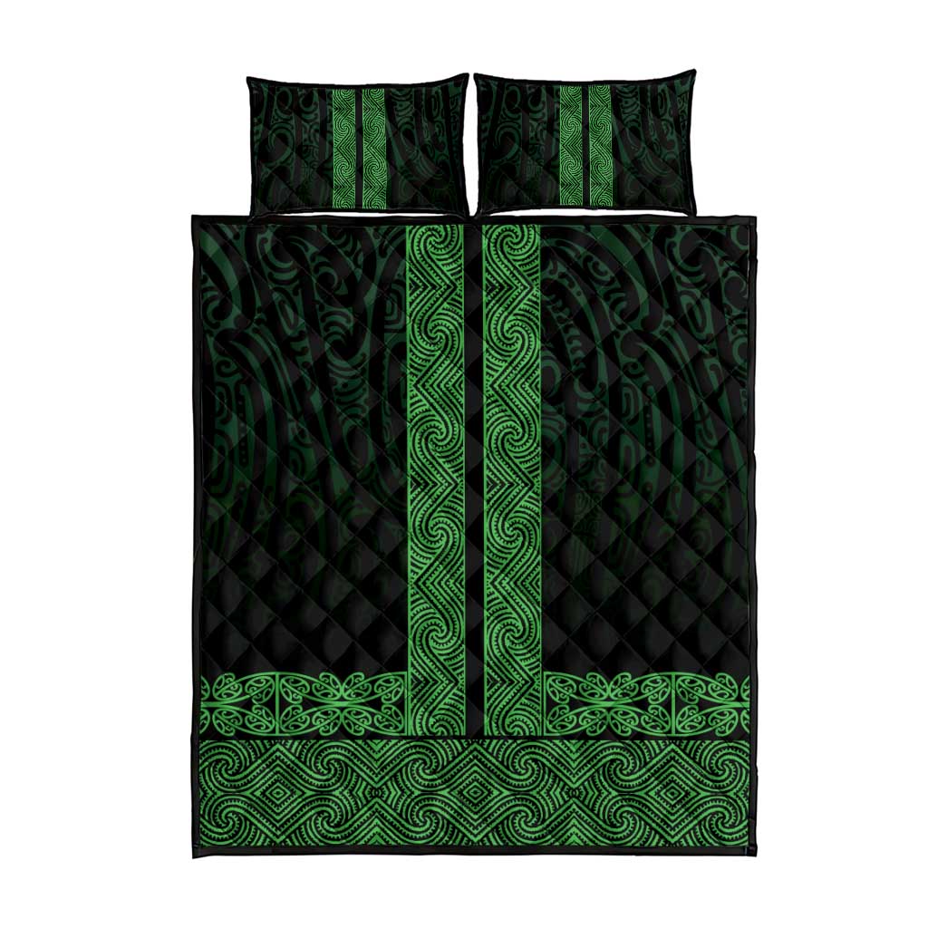 New Zealand Maori Kowhaiwhai Quilt Bed Set Kakariki Maui and Mangopare