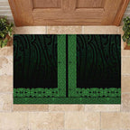 New Zealand Maori Kowhaiwhai Rubber Doormat Kakariki Maui and Mangopare