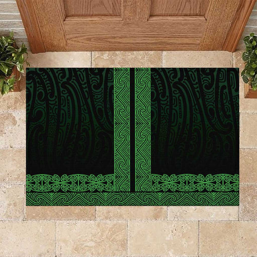 New Zealand Maori Kowhaiwhai Rubber Doormat Kakariki Maui and Mangopare